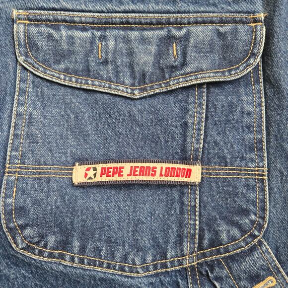 PJL Industries Mens Size 36x33 Pepe Jeans Carpenter Dark Wash Y2K Baggy *read* - Picture 4 of 16